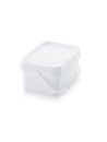 10L white rectangular bucket with lid