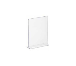 Portrait table poster holder in plexiglass A3 Vertical right