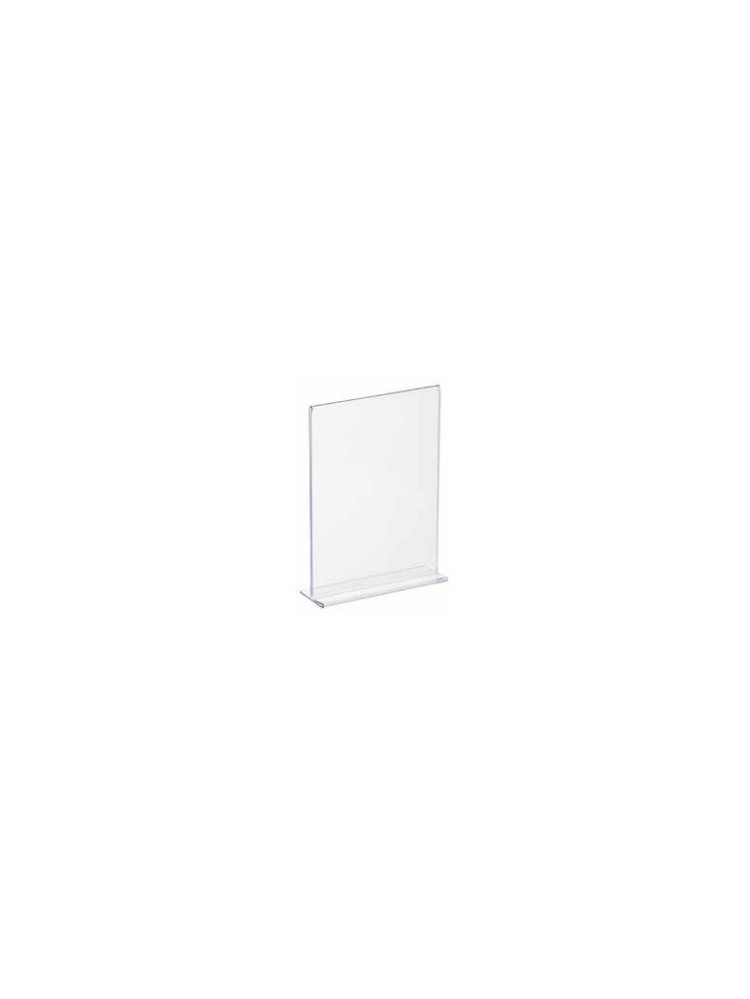 Portrait table poster holder in plexiglass A3 Vertical right