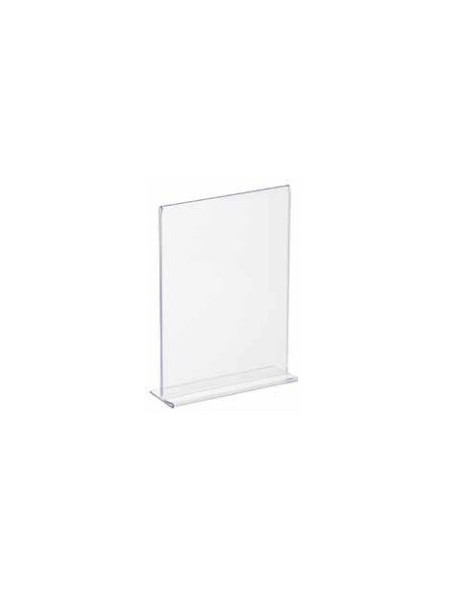 Portrait table poster holder in plexiglass A3 Vertical right