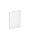 Portrait table poster holder in plexiglass A3 Vertical right