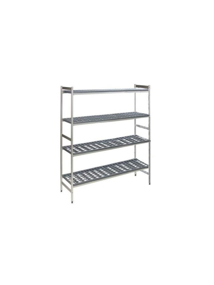 Shelving with shelves 4 levels depth 460 - Length 1189 mm