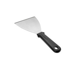 Stainless steel spatula black handle - 24.5cm long