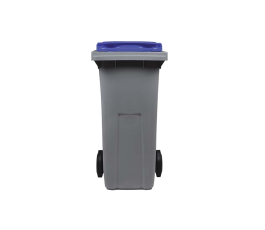 Korok 240L trash can without bar - 2 wheels - gray/blue