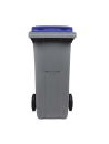 Korok 240L trash can without bar - 2 wheels - gray/blue