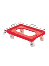 Red cart for defrosting tray 600*400 mm