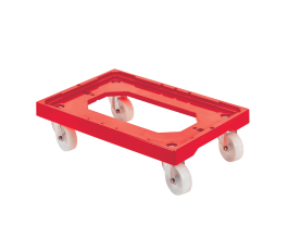 Red cart for defrosting tray 600*400 mm