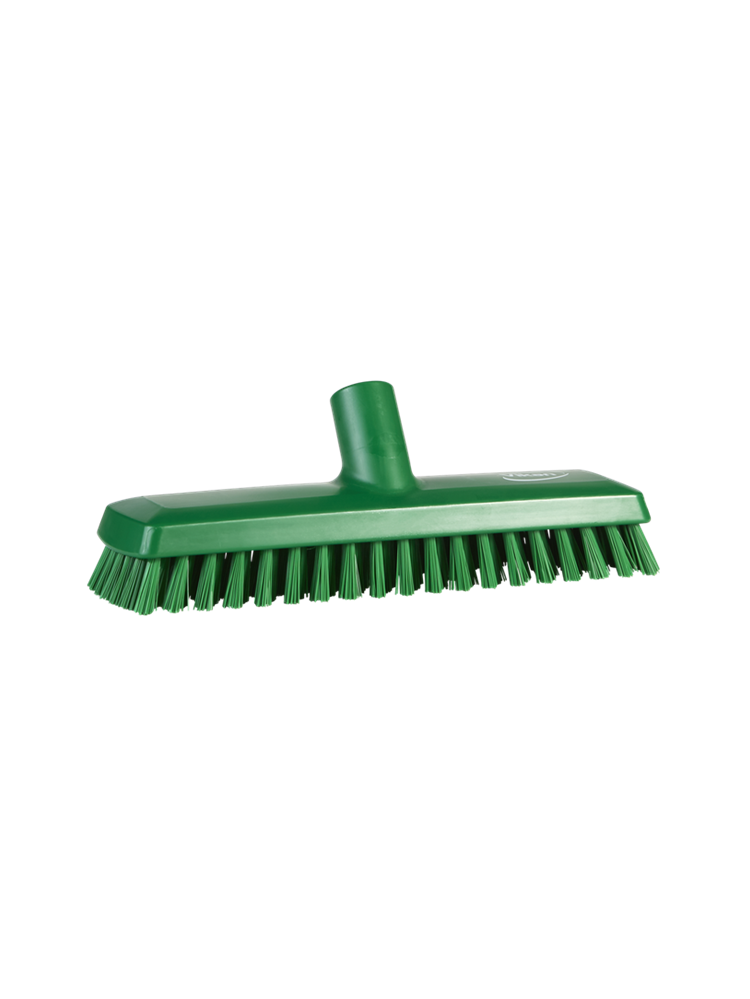 Vikan 270mm deck wash/broom - Very hard fiber - Green