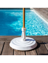 Round white concrete parasol base 14 kg