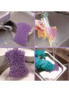 Tampon à récurer Sanipousse violet spécial plonge