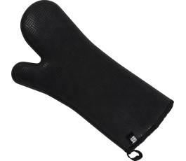 Black bi-material anti-heat glove