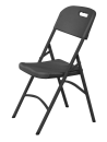 Black folding chair