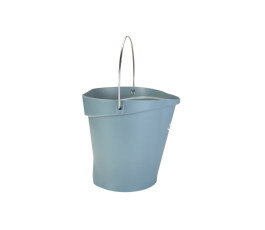 Vikan 12L bucket - graduated with pouring spout - Grey