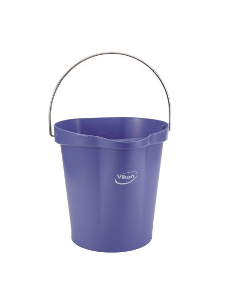 Graduated bucket, spout, 12L - Purple