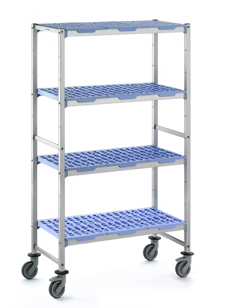 Shelving - Height 1750mm 4 levels on wheels - 890x560