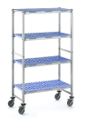 Shelving - Height 1750mm 4 levels on wheels - 890x560