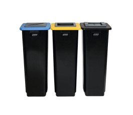 Probbax 80L black bin without lid 76.2 x 32 x 46 cm