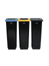 Probbax 80L black bin without lid 76.2 x 32 x 46 cm