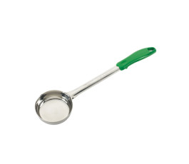Stainless steel ladle with green handle