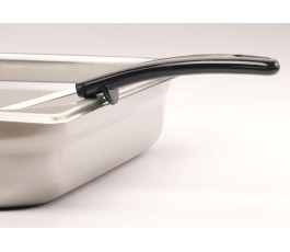 Stainless steel ladle with green handle