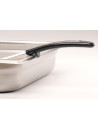 Stainless steel ladle with green handle