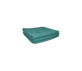 Set of 5 green microfiber cloths