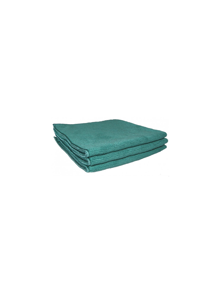 Set of 5 green microfiber cloths