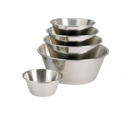 Flat-bottomed stainless steel basin 16L De Buyer- diameter 40cm, height 17,5cm