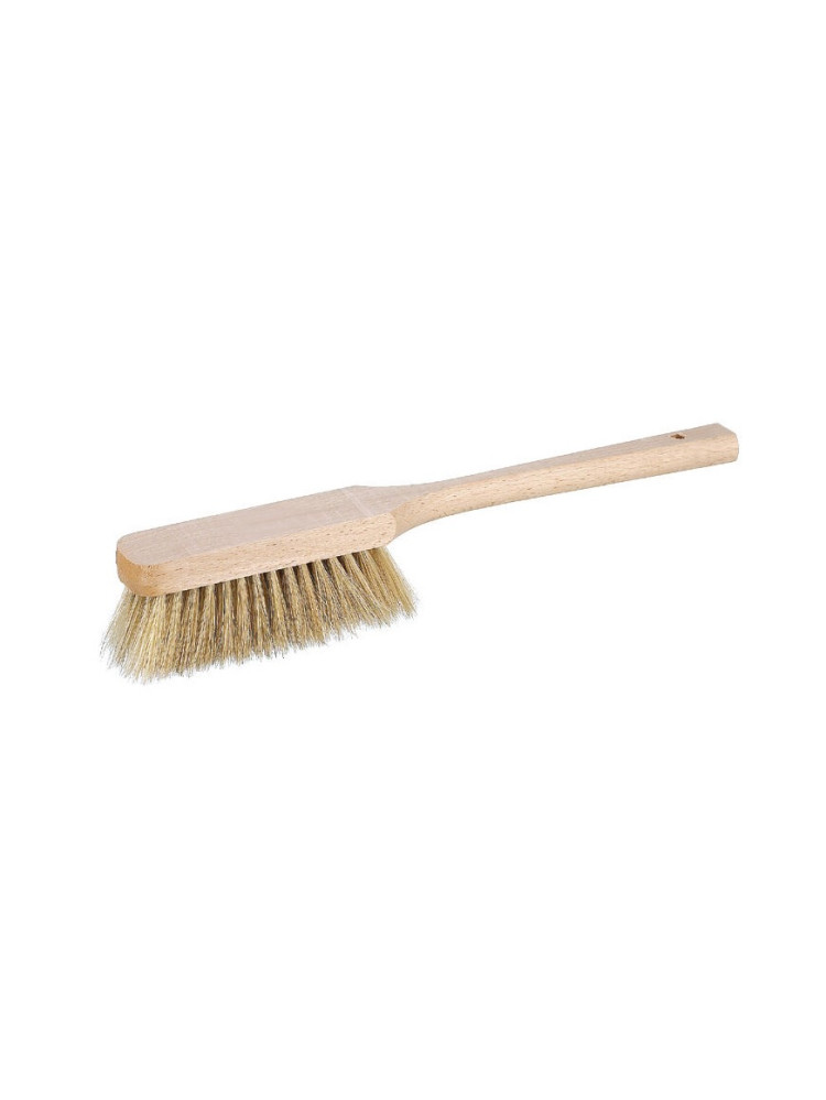 Brush with natural bristle handle