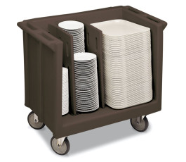 Chariot ajustable pour plateaux et assiettes pour le service en restauration