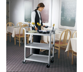 Chariot de service / desserte à 3 étages Cambro - Noir