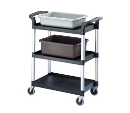Chariot de service / desserte à 3 étages Cambro - Noir