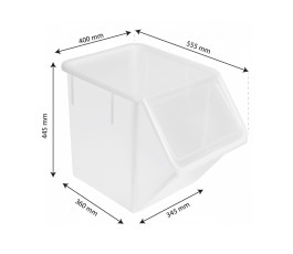 40L ingredient container with transparent lid Gilac