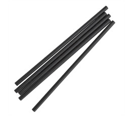 Black paper straws Ø 0.6 cm 14 cm (250 pieces)