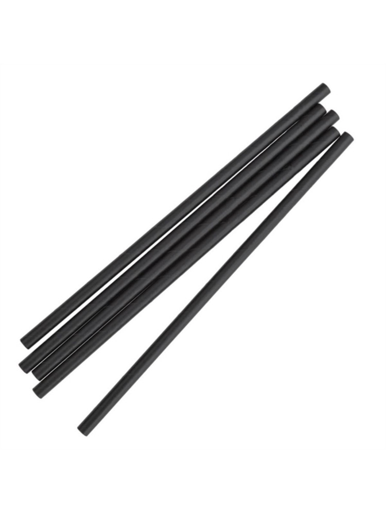 Pailles noir papier Ø 0,6 cm 14 cm - Lot de 250