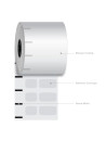 Sticky Media Etiquettes autocollantes papier thermique 80mm (12 rouleaux) Iconex