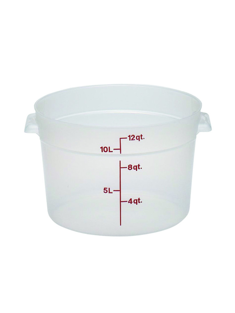 Round PP pan, 12QT, with marks Lt and Qt