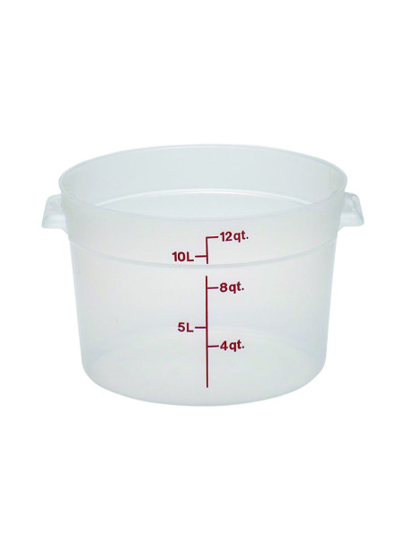 Round PP pan, 12QT, with marks Lt and Qt