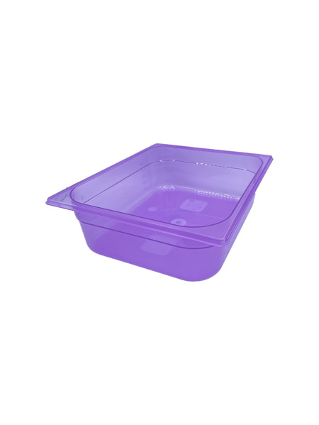 Bac en Polypropylène violet transparent GN 1/2 - 100 mm (Pâtisseries)