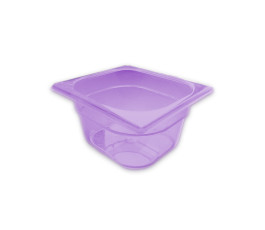 Transparent purple polypropylene GN 1/6 - 100 mm (Croquants)