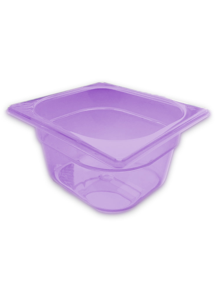 Transparent purple polypropylene GN 1/6 - 100 mm (Croquants)