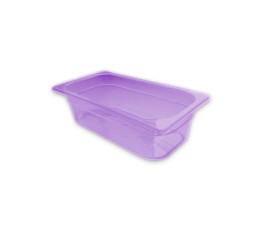 Bac en Polypropylène violet transparent GN 1/3 - 100 mm (Pâtisseries)