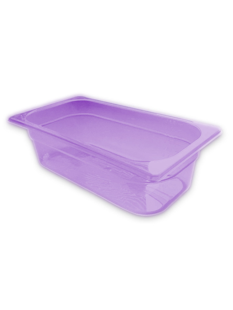 Bac en Polypropylène violet transparent GN 1/3 - 100 mm (Pâtisseries)