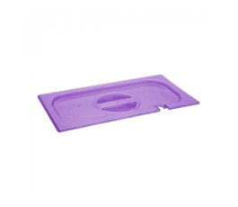 Transparent purple polypropylene GN 1/3 notched lid (Pastry)