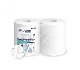 Jumbo white toilet paper 2 ply 17Ggr pure PEFC 340M wadding (pack of 6)