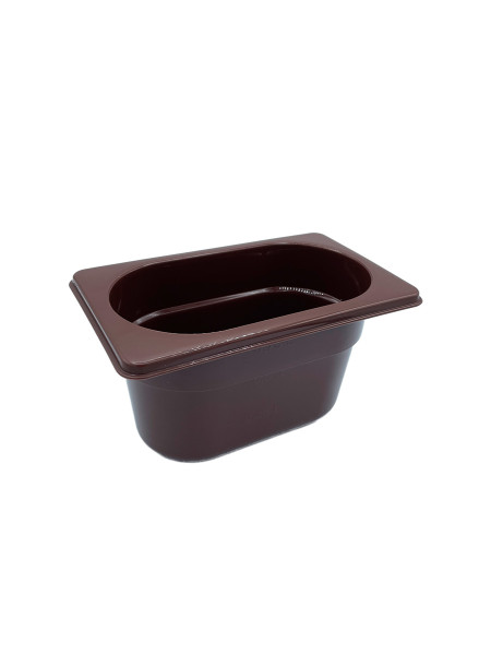 BPA-free brown polypropylene tub - GN 1/9 - depth 1