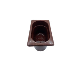 BPA-free brown polypropylene tub - GN 1/9 - depth 1