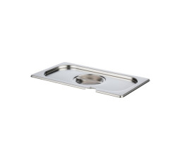 Notched lid in 304 stainless steel for 1/3 GN tray