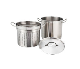 20L stainless steel casserole with drainer and lid