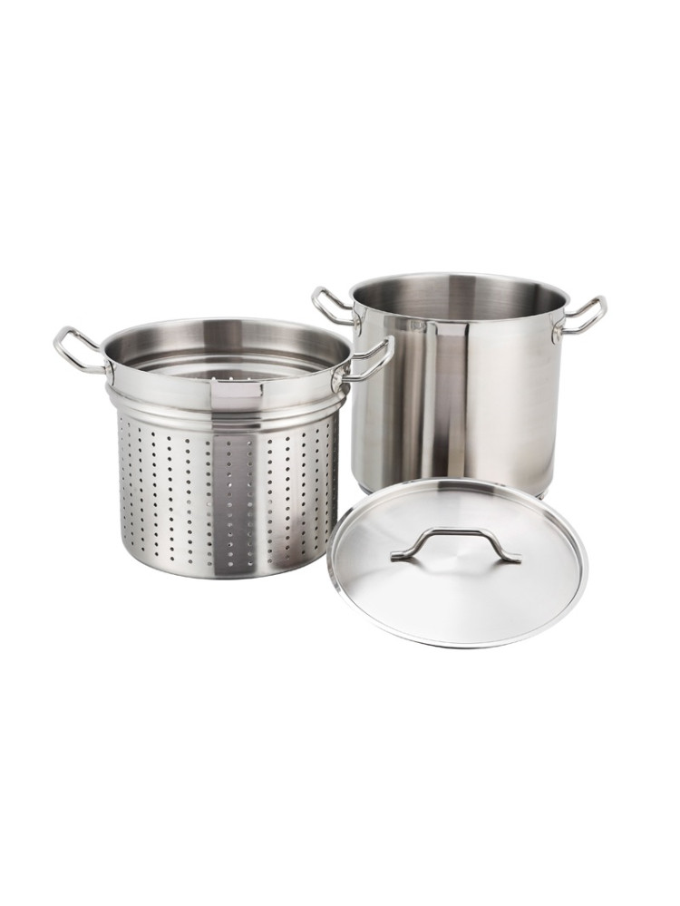 20L stainless steel casserole with drainer and lid